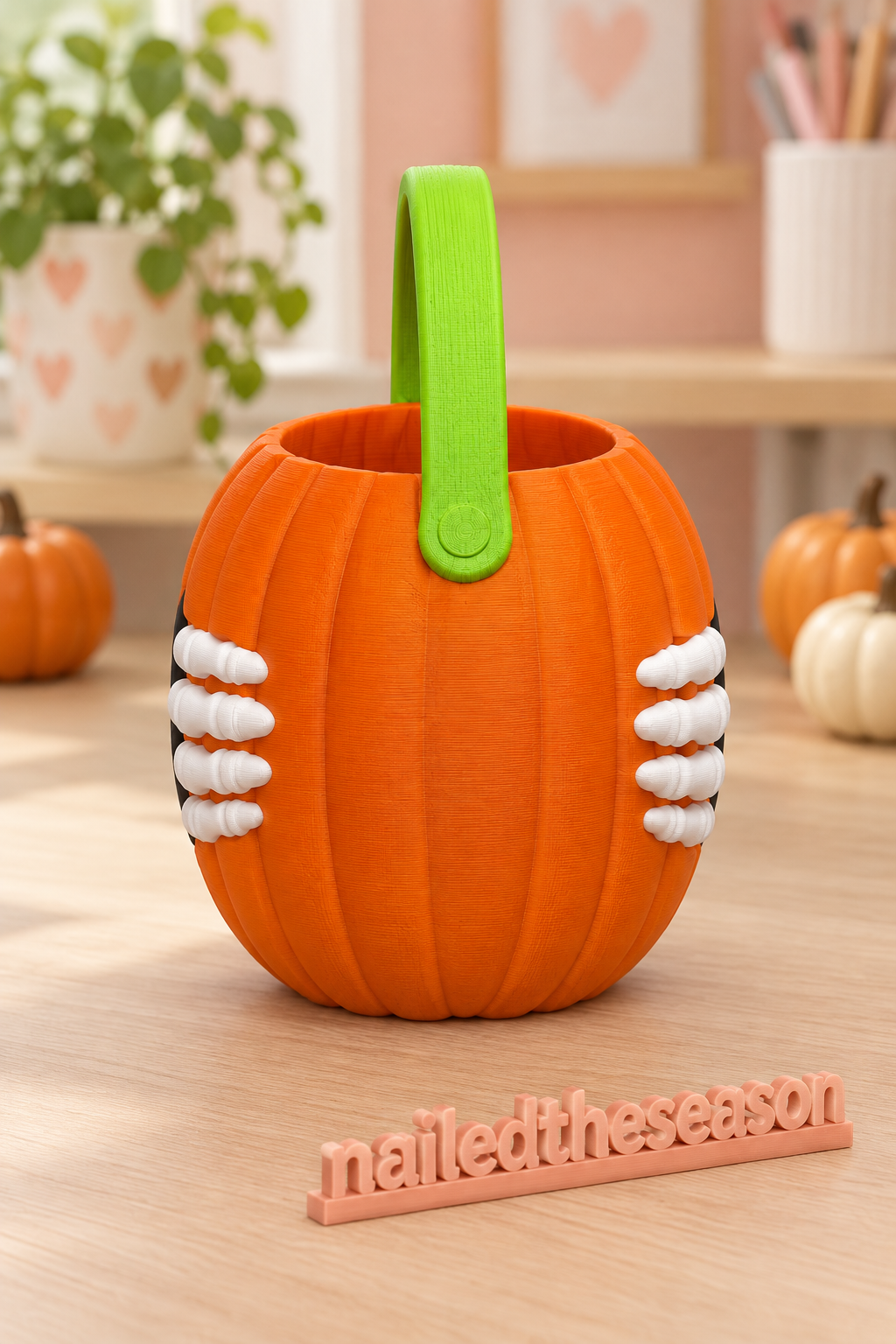 Halloween pumpkin skeleton keychain
