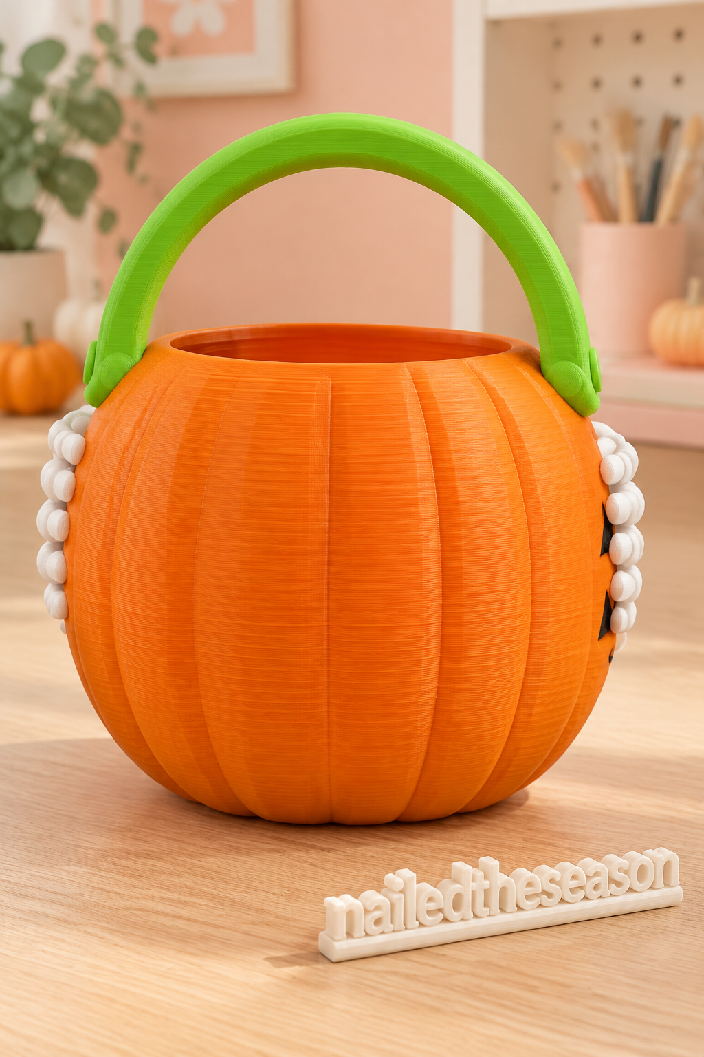 Halloween pumpkin skeleton keychain