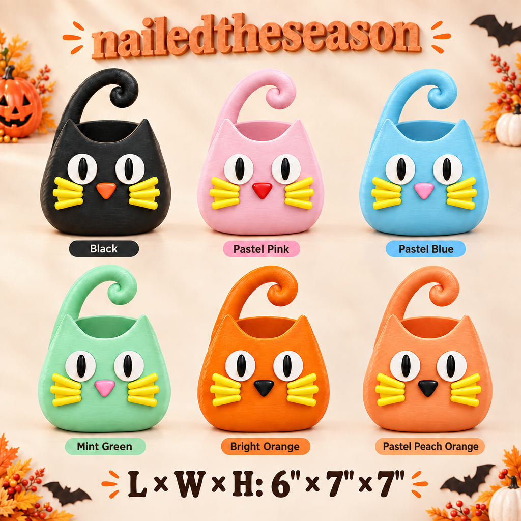 Cat halloween candy jar and  organizer