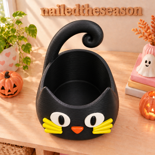 Cat halloween candy jar and  organizer