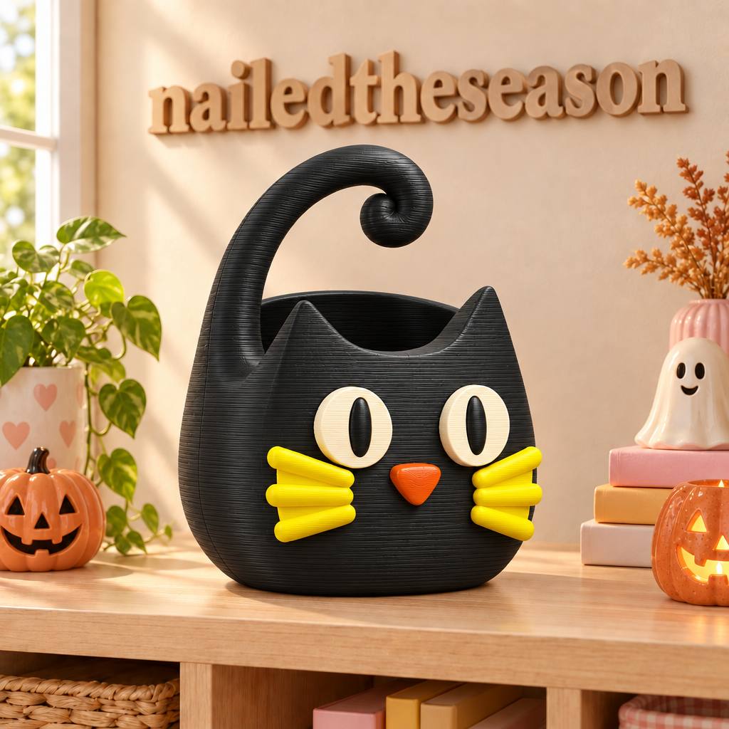 Cat halloween candy jar and  organizer
