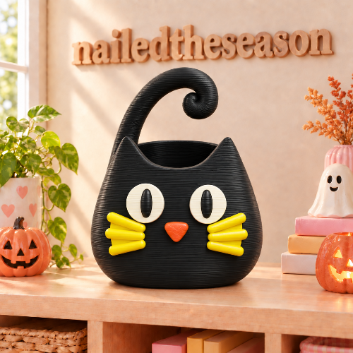 Cat halloween candy jar and  organizer