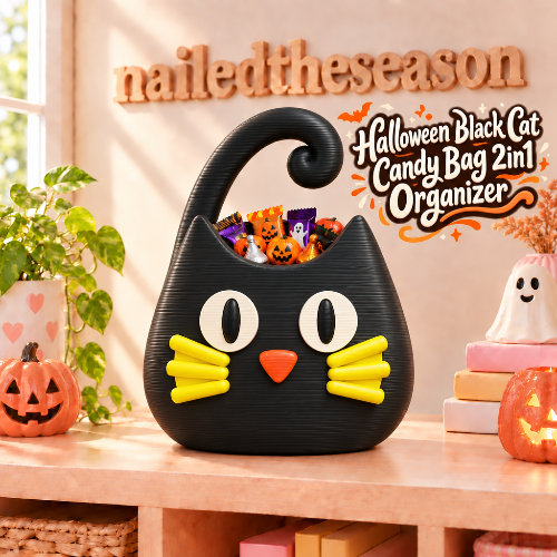 Cat halloween candy jar and  organizer