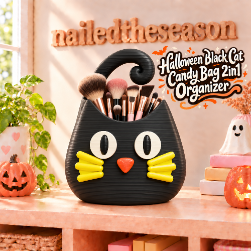 Cat halloween candy jar and  organizer