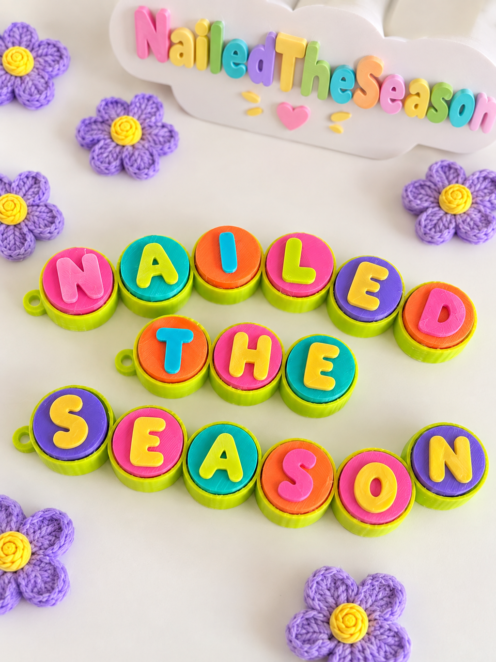 Custom Circle Name Keychain