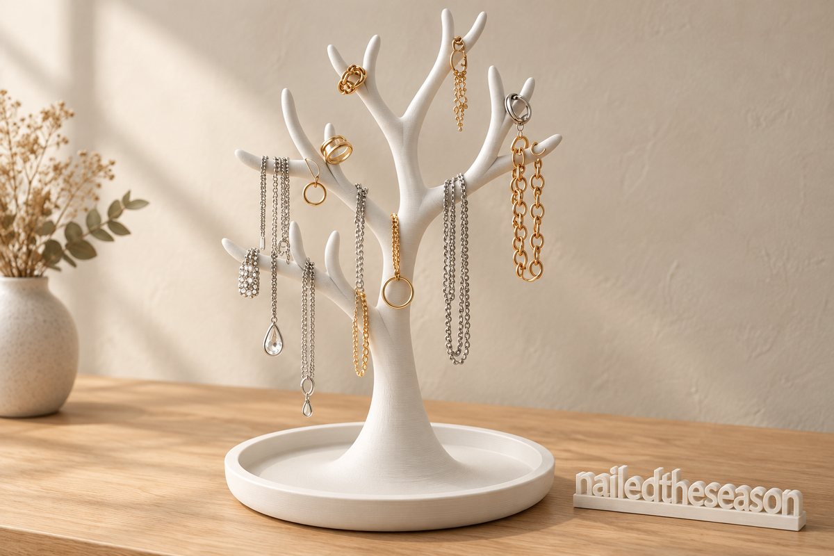 Tree branch jewelry stand