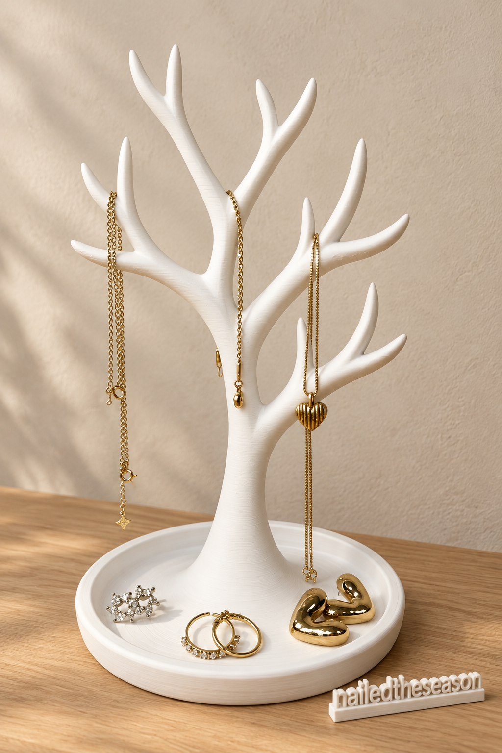 Tree branch jewelry stand