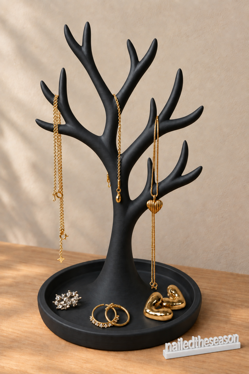 Tree branch jewelry stand