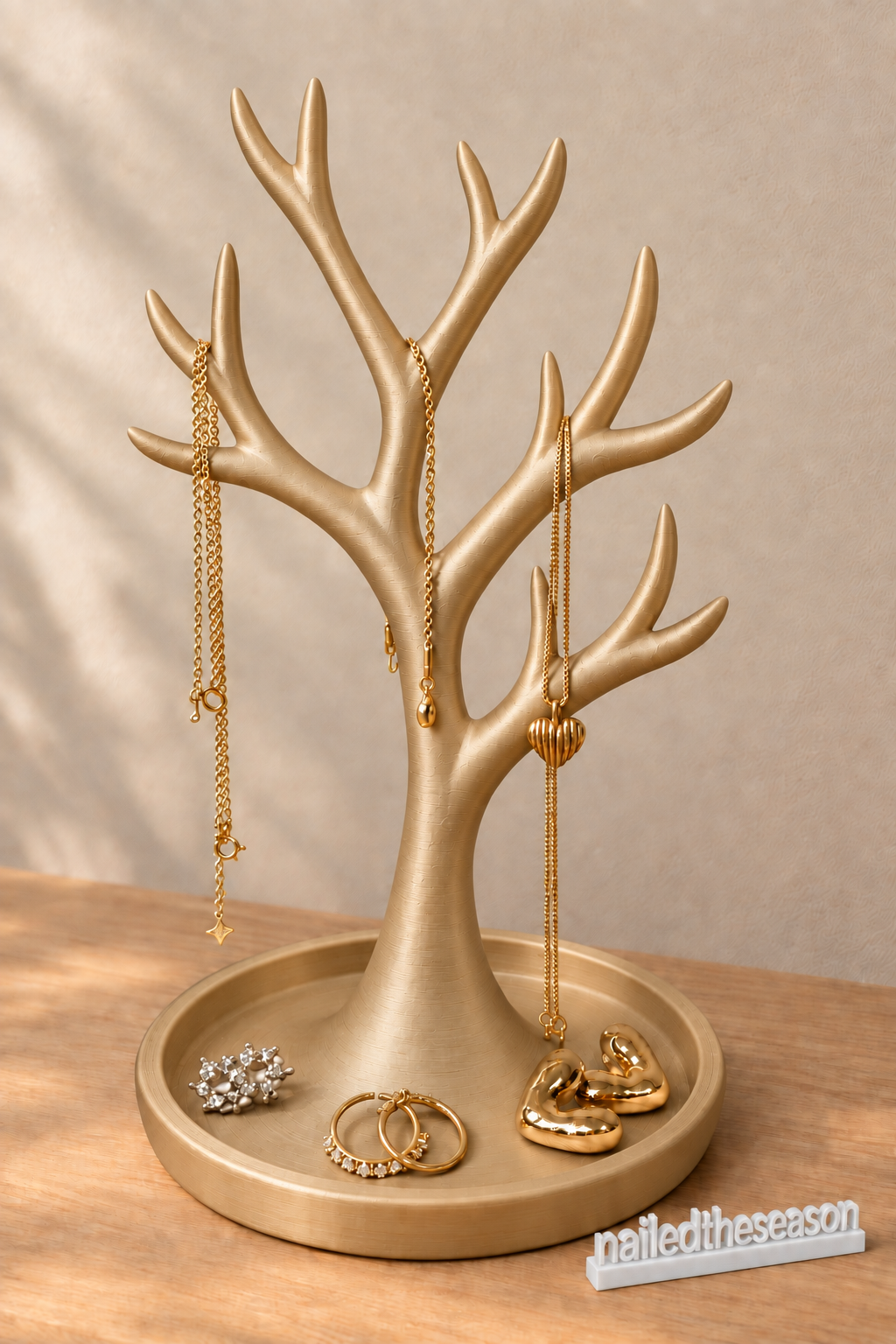 Tree branch jewelry stand