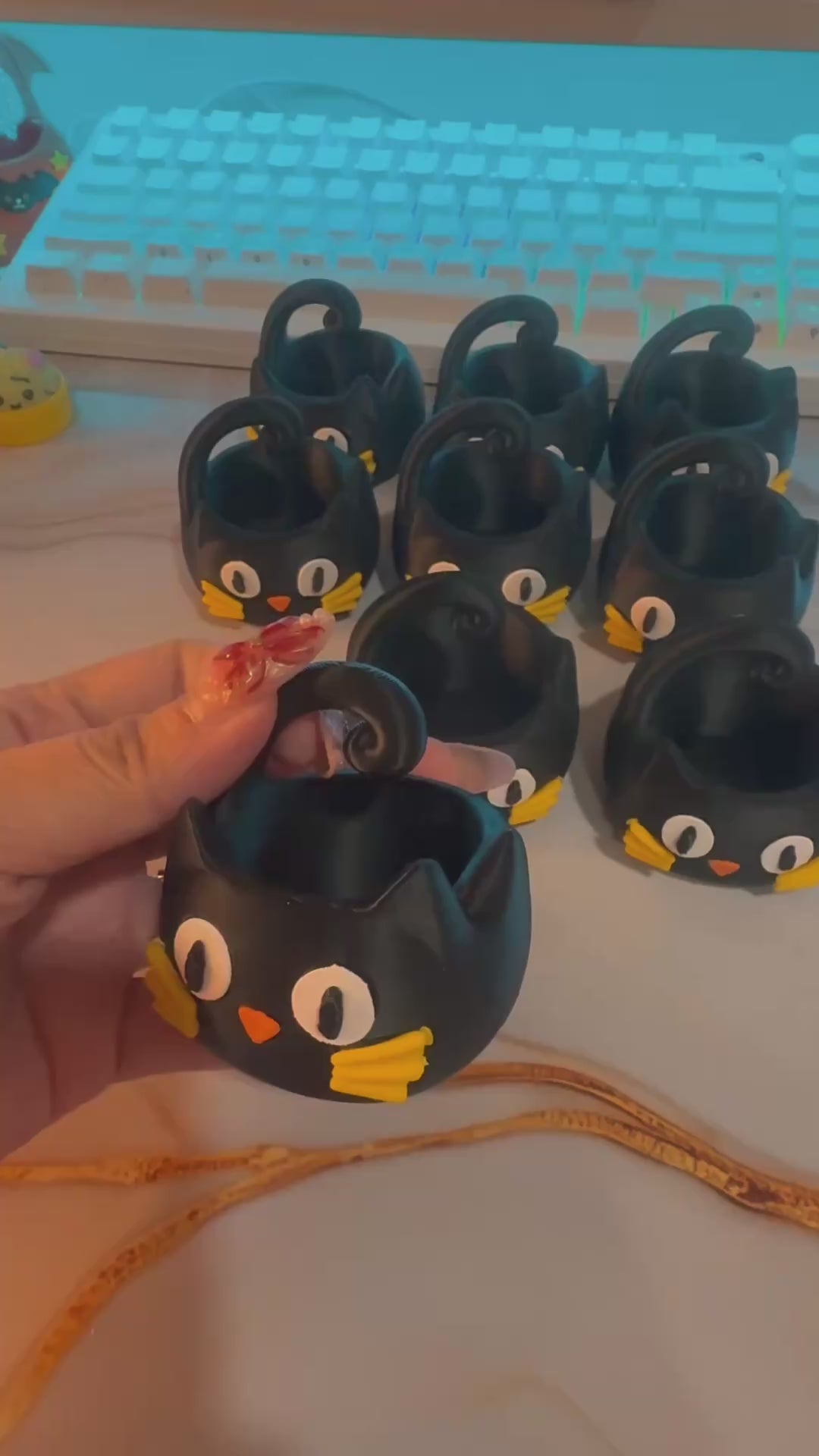 Black cat jar halloween